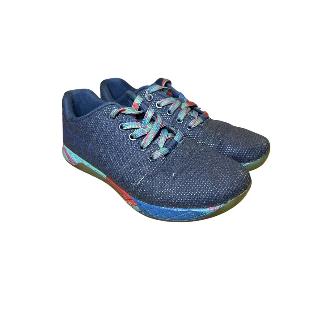 NOBULL Lightning Lightweight‎ Trainer Navy Multicolor Womens 7.5 Men's 6 Rainbow
